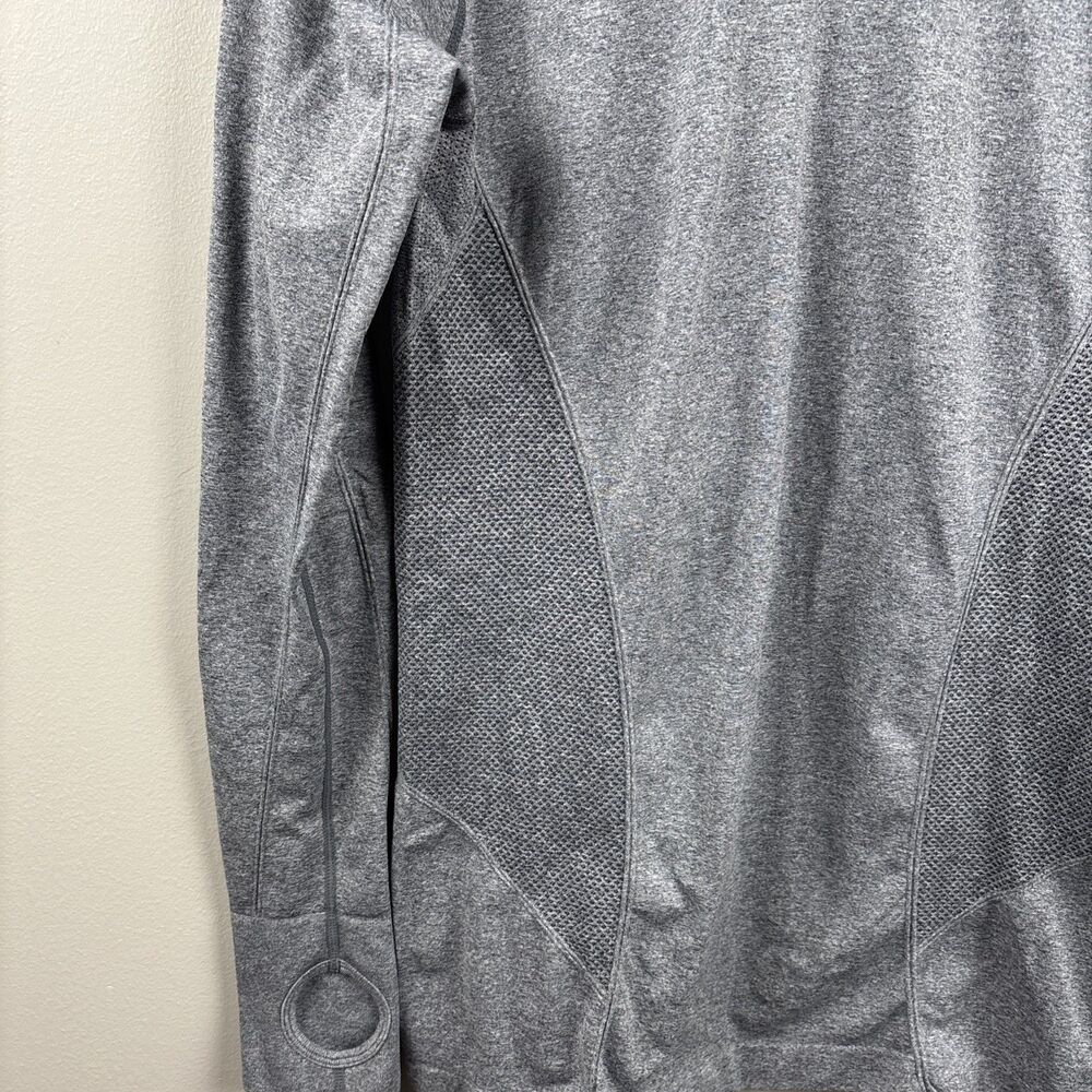 Zella Womens Medium Athletic Pullover Top Space Gray Long Sleeve Thumbholes - Picture 4 of 8